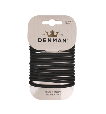 Denman Elastics Black Large 4mm (18)