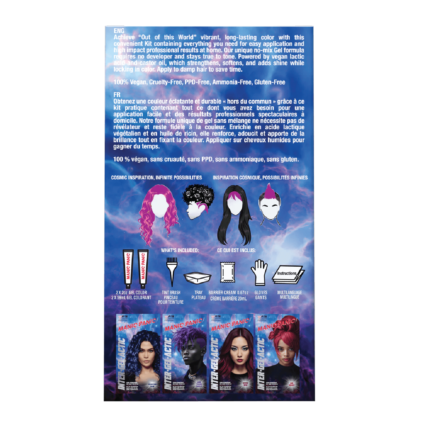 Manic Panic® Inter-GEL-Actic™ Hair Color Kit - Pink Warrior™