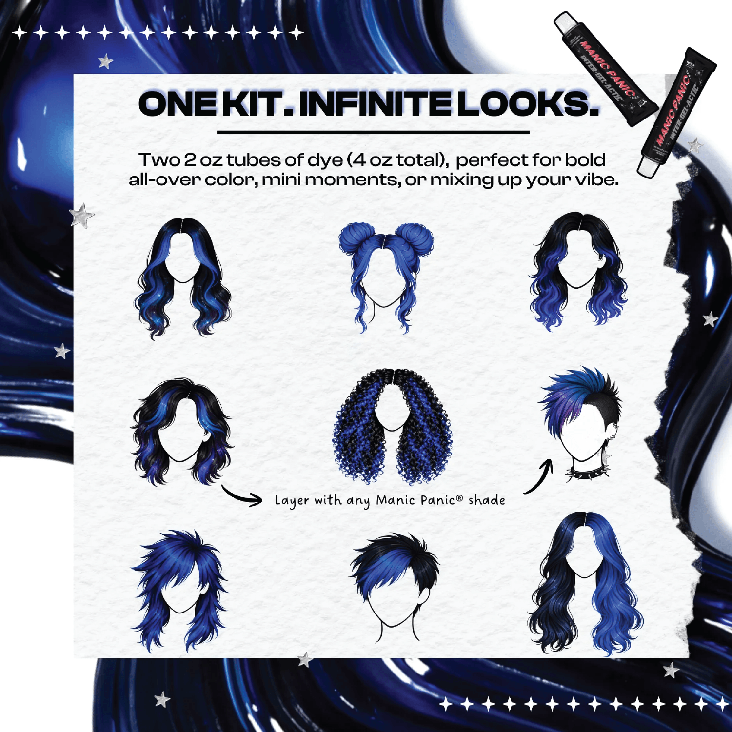 Manic Panic® Inter-GEL-actic™ Hair Color Kit - Celestine Blue™