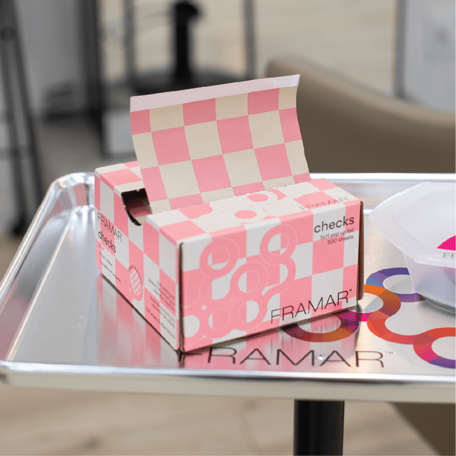 Framar Checks Beige/Pink 5x11 Pop Ups 500 Sheets