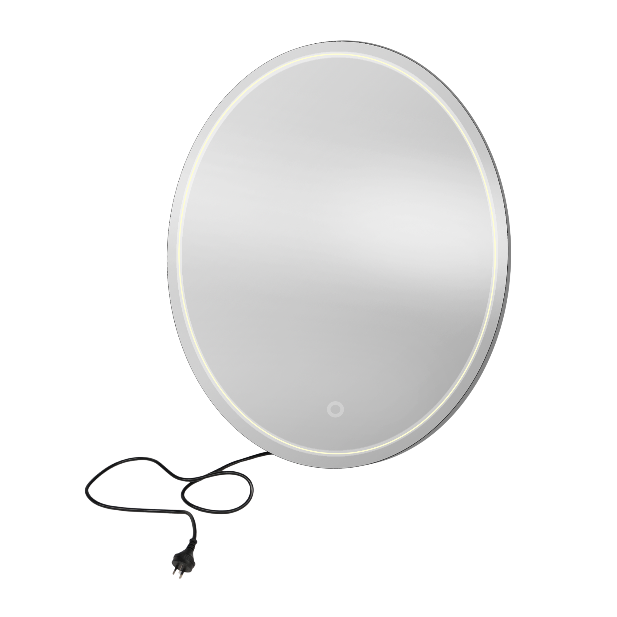 Luna LED Mirror Black Oval