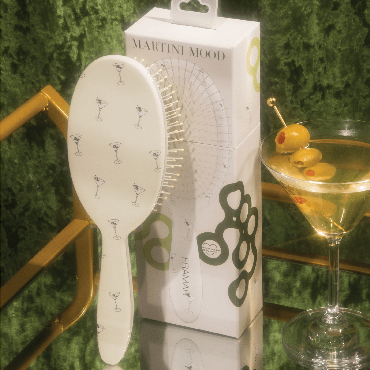 Framar Extra Dirty Martini Mood Detangle Brush Limited Edition