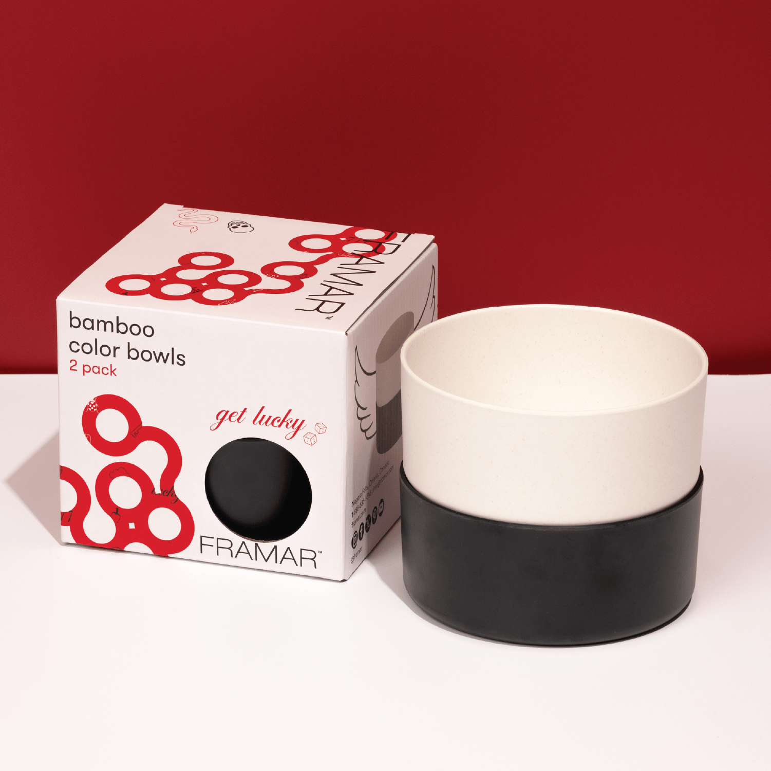 Framar Bamboo Bowls 2pc Get Lucky - Limited Edition