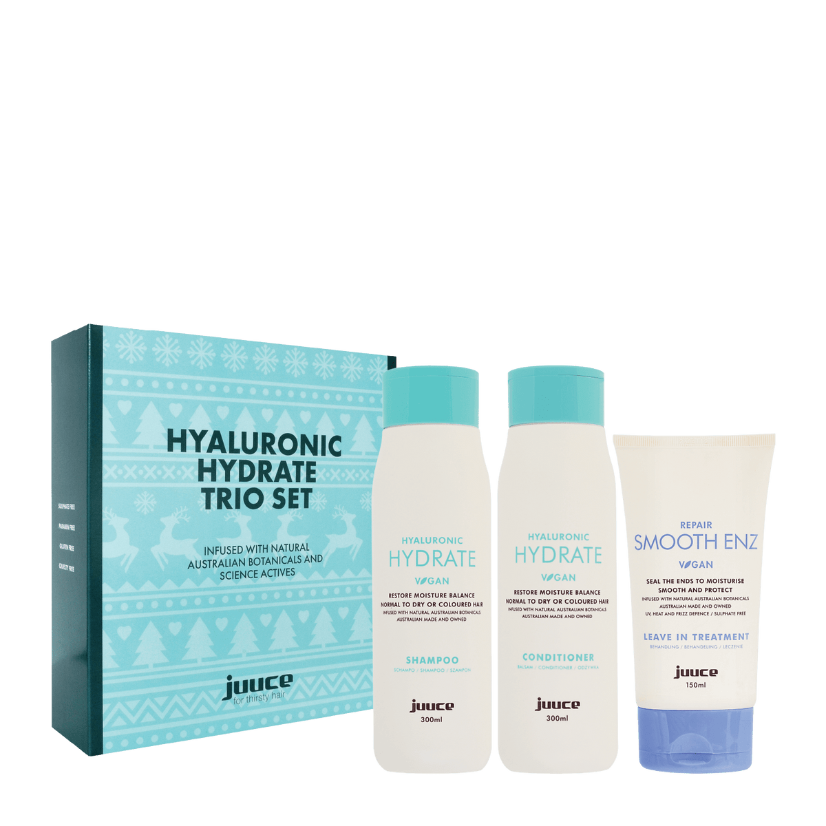JUUCE Hyaluronic Hydrate + Smooth Enz Trio