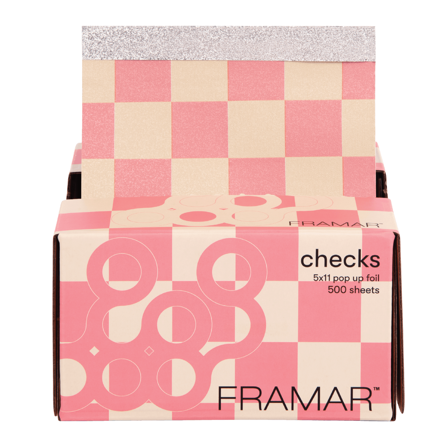 Framar Checks Beige/Pink 5x11 Pop Ups 500 Sheets