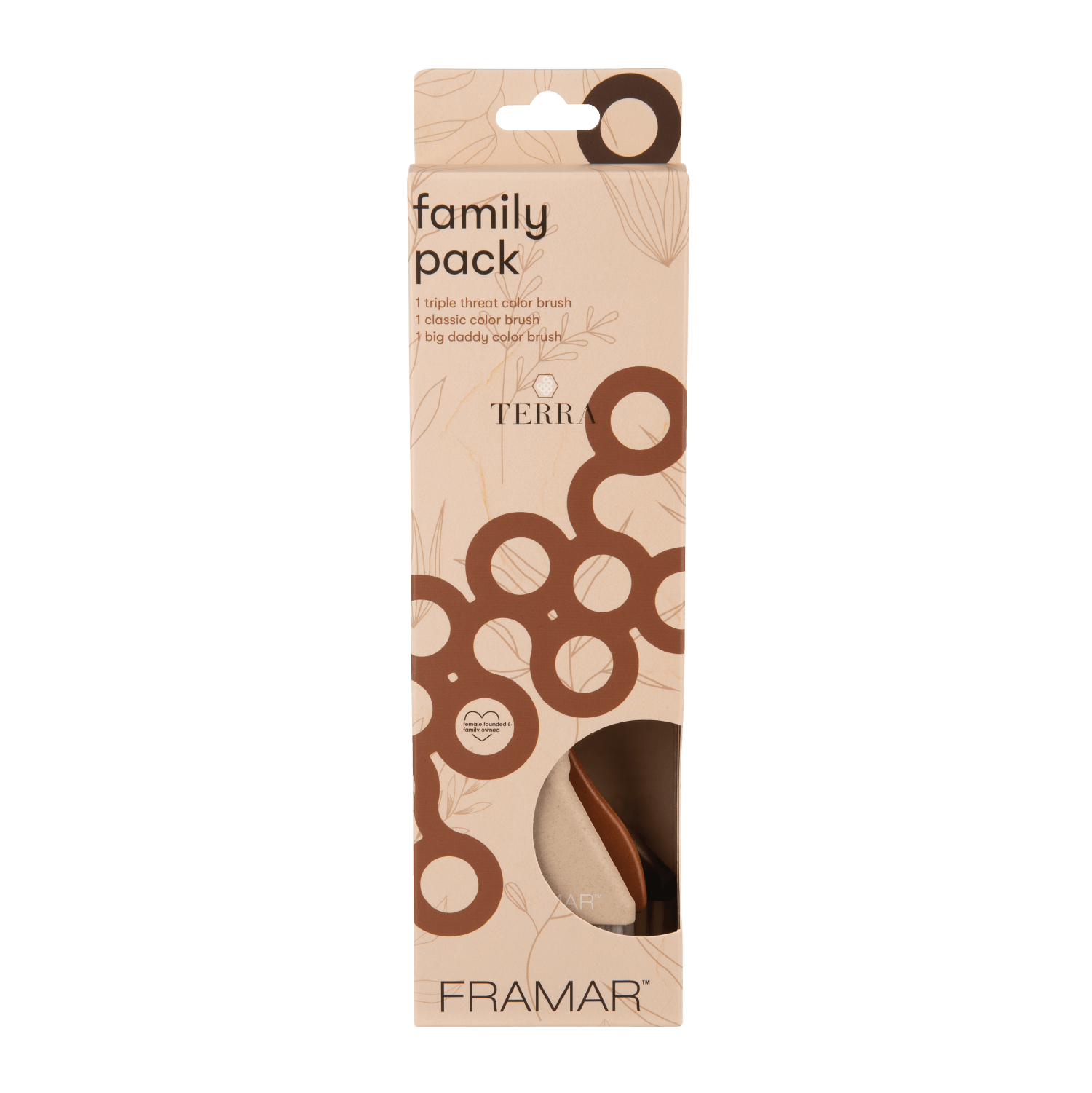 Framar Family Pack Brush Set of 3 Neutrals Terra  - Limited Edition