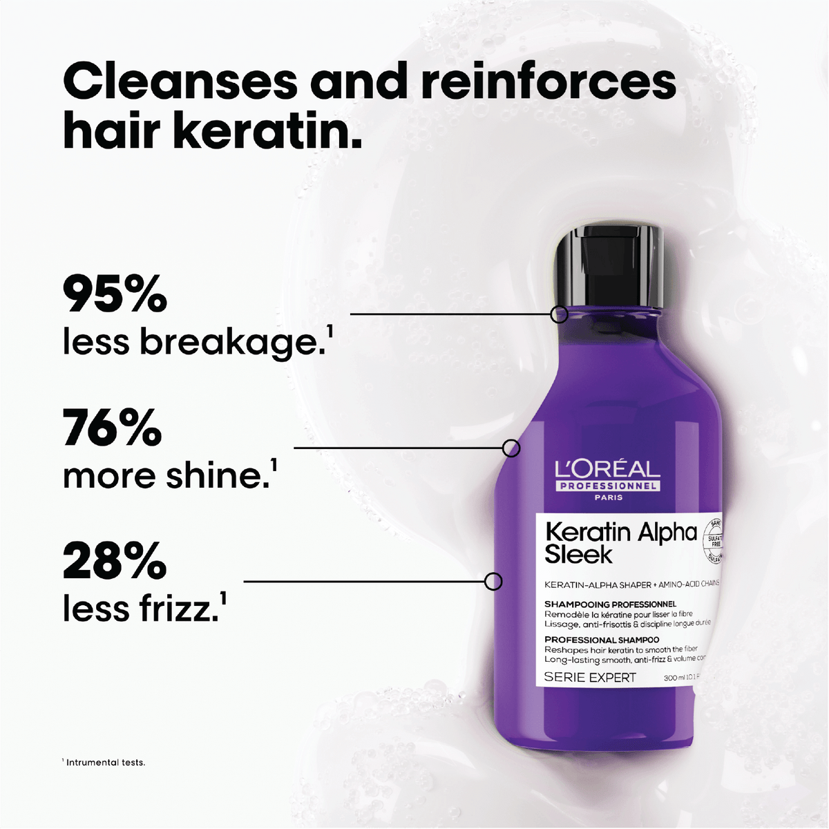L'Oreal Professional Keratin Alpha Sleek Shampoo 300ml