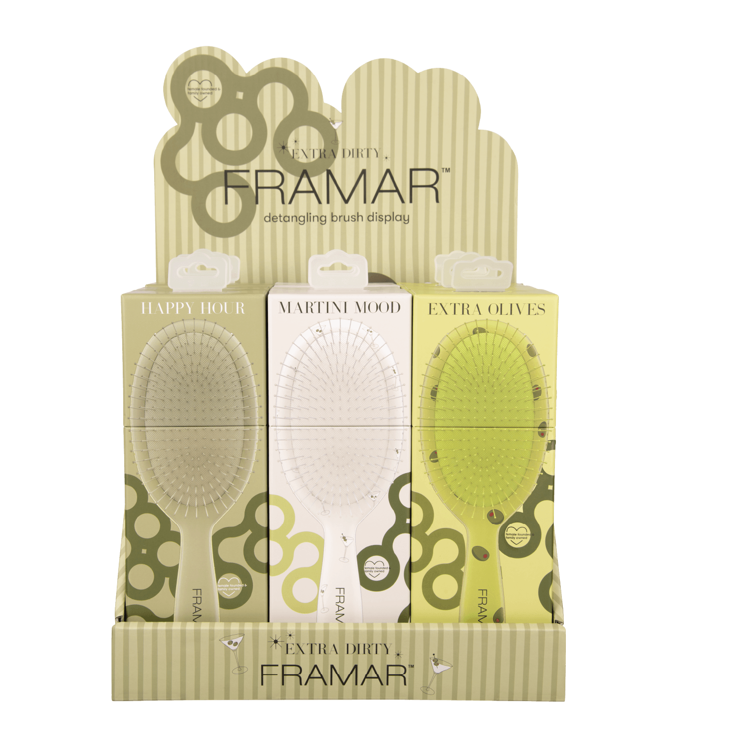 Framar Extra Dirty Detangle Brush Display 9pc Limited Edition