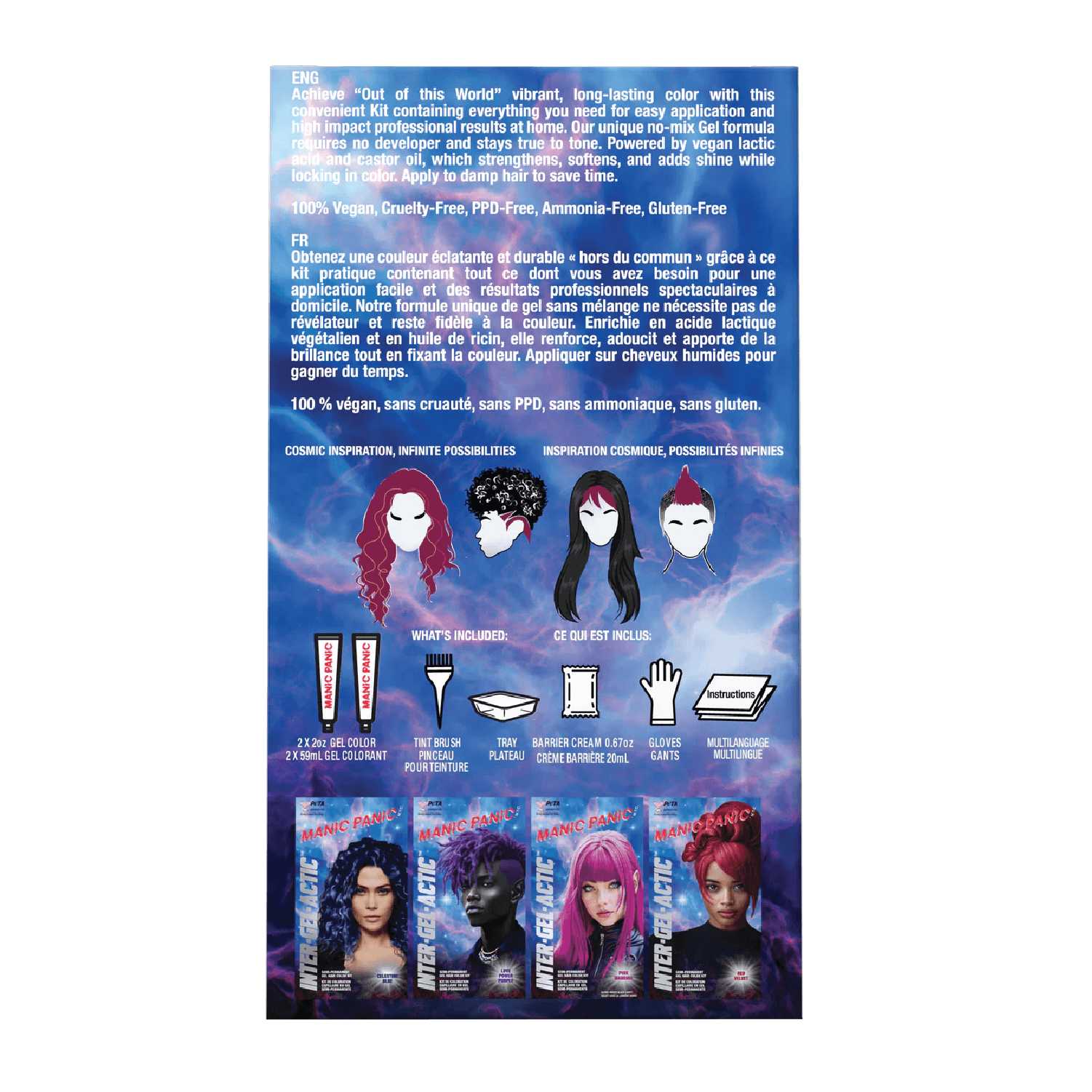 Manic Panic® Inter-GEL-actic™ Hair Color Kit - Divine Wine™