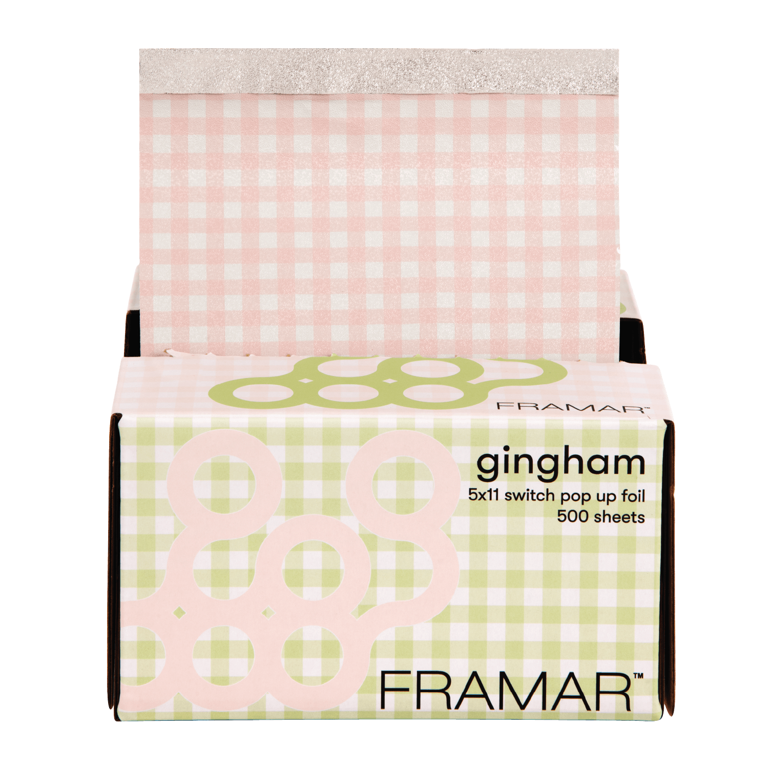 Framar Gingham Switch Pink/Green 5x11 Pop Ups 500 Sheets