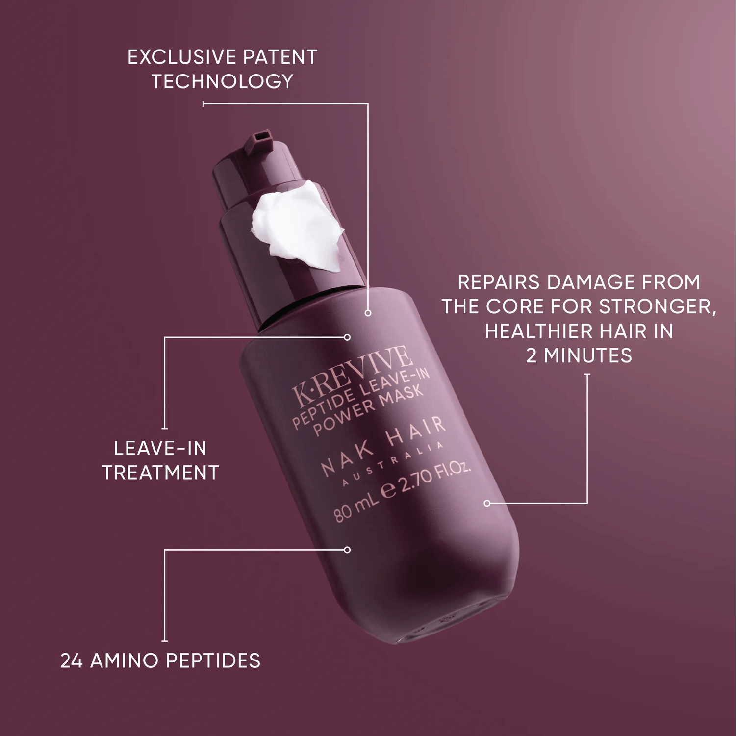 Nak K.REVIVE Peptide Leave-In Power Mask 80ml
