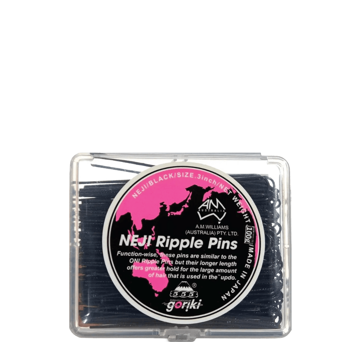 555 Ripple Pins  3" Black