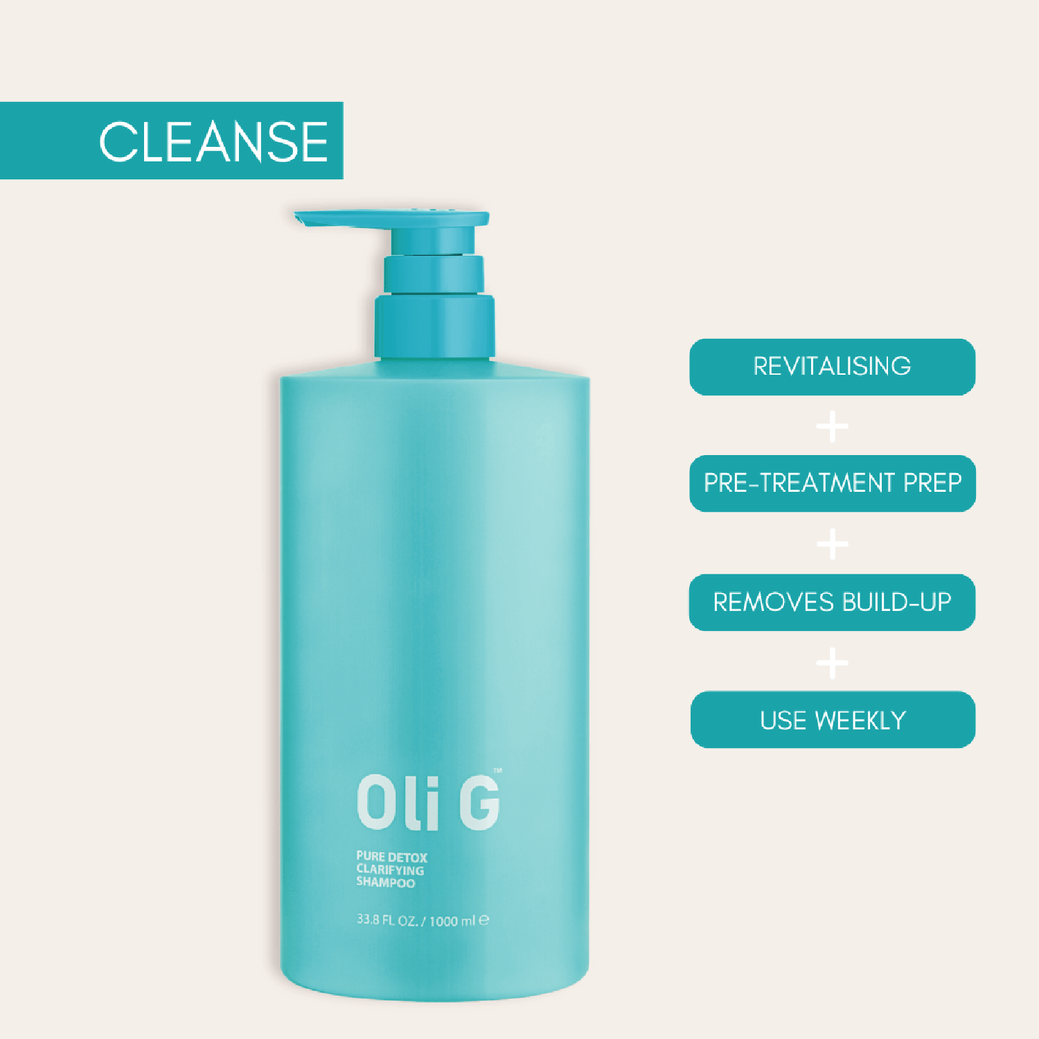 Oli G Pure Detox Clarifying Shampoo 1 Litre
