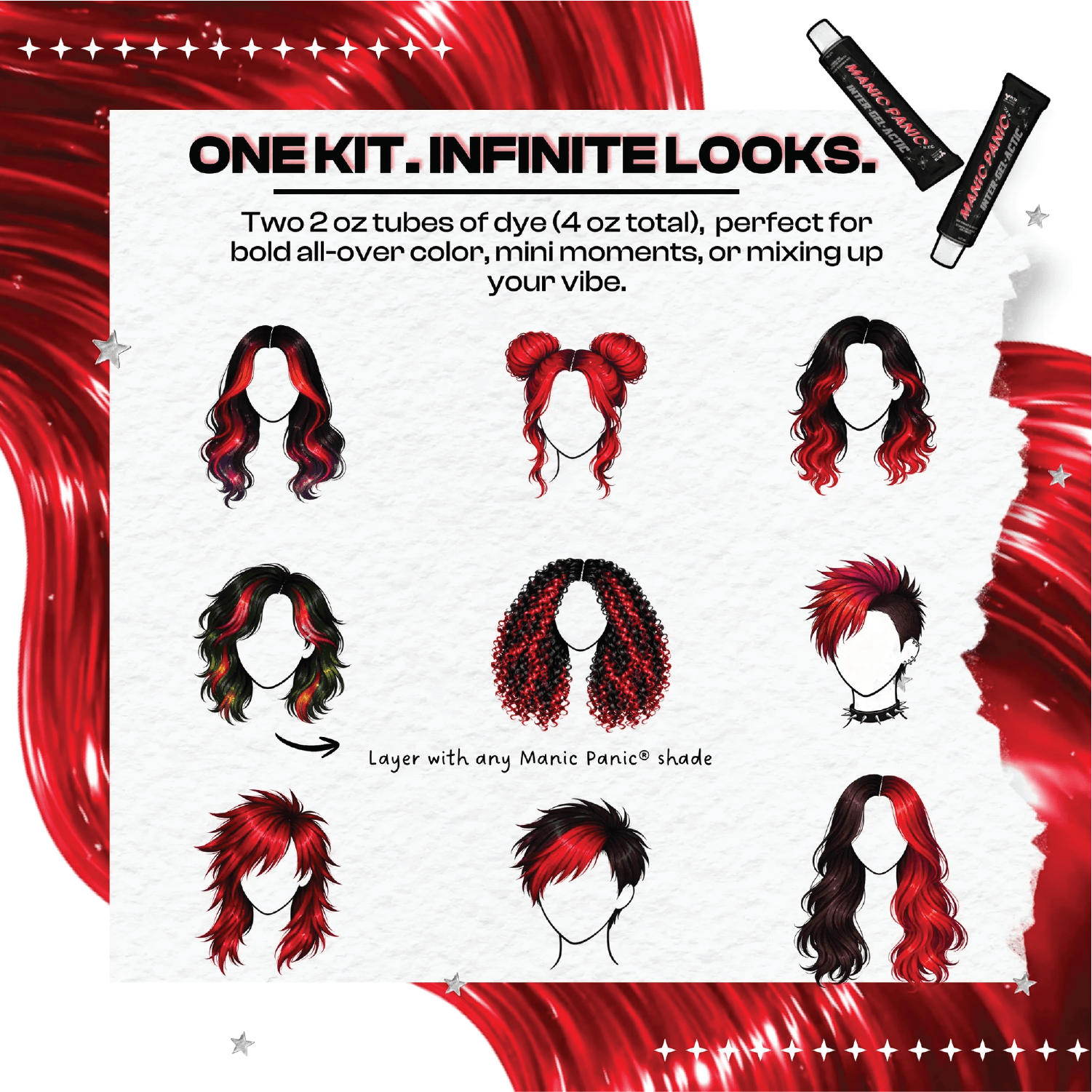 Manic Panic® Inter-GEL-actic™ Hair Color Kit - Red Velvet™