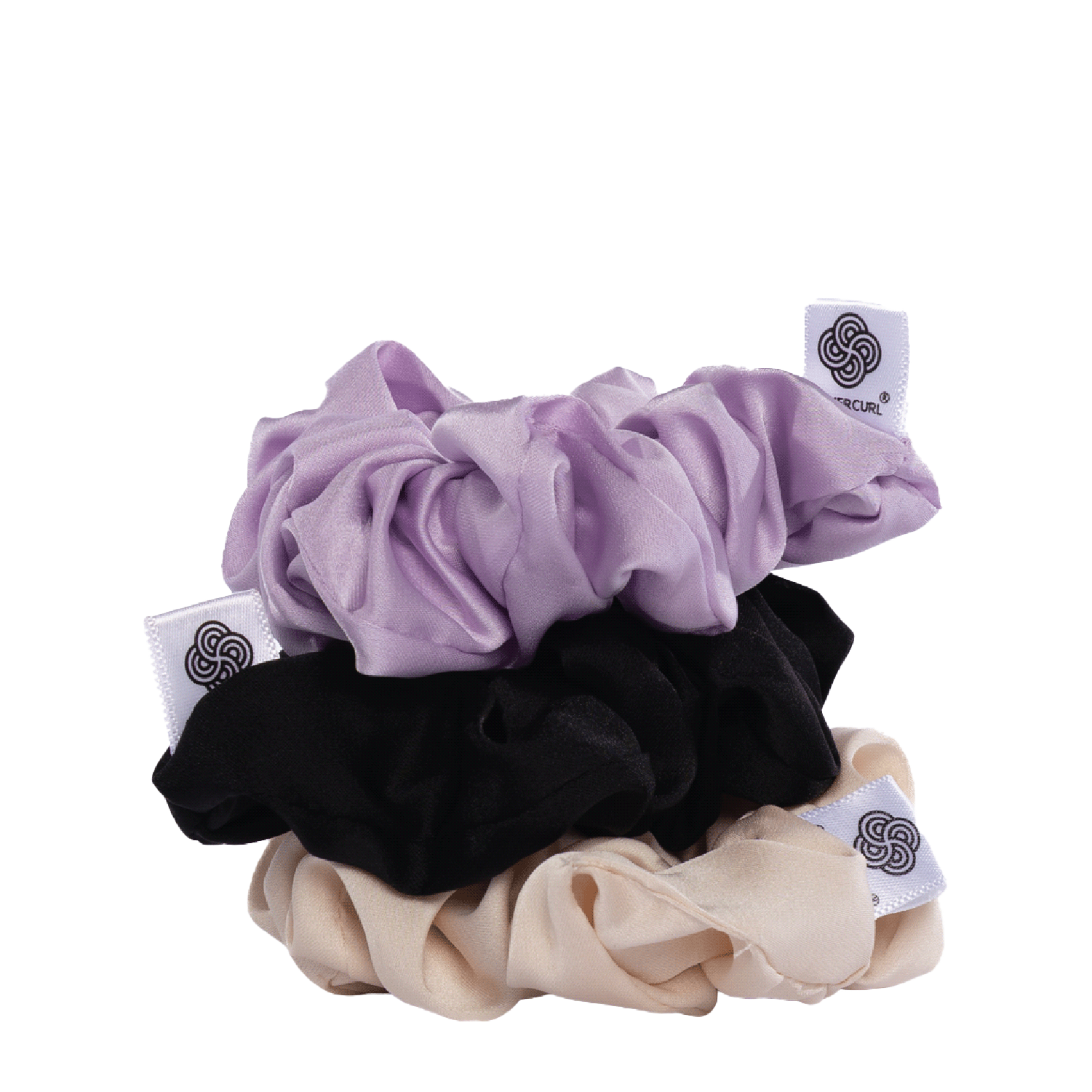 Clever Curl Satin Scrunchies Set of 3
