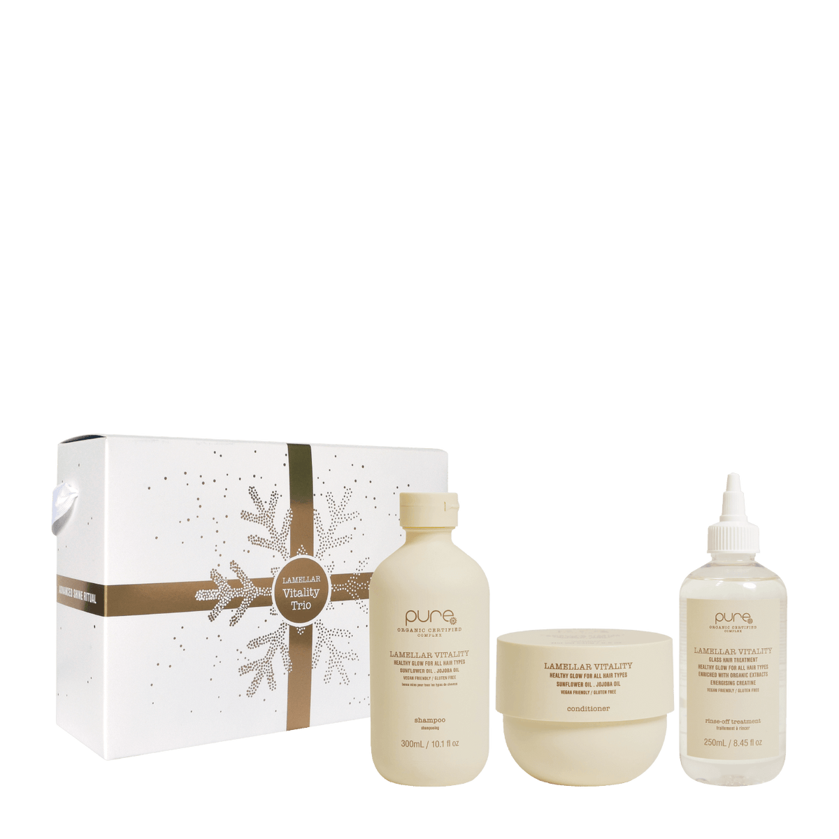 Pure Lamellar Vitality + Glass Hair Treatment Trio