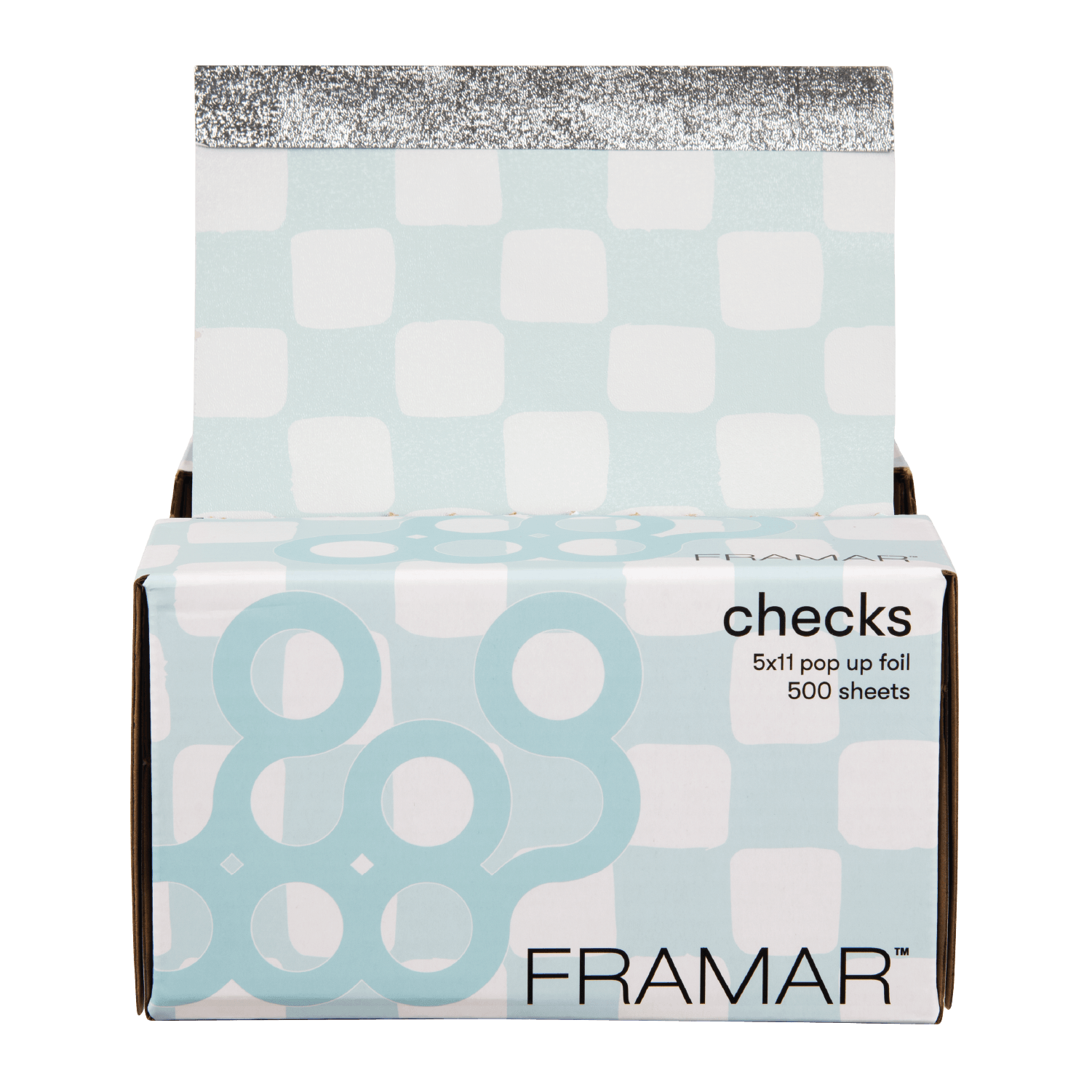 Framar Checks Light Blue 5x11 Pop Ups 500 Sheets