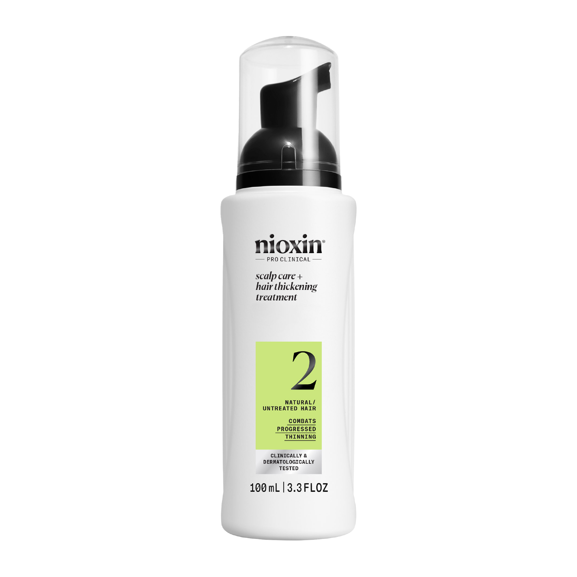 Nioxin System 2 Scalp + Hair Thickening Treatment - Serum for Natural Hair with Progressed Thinning 100ml