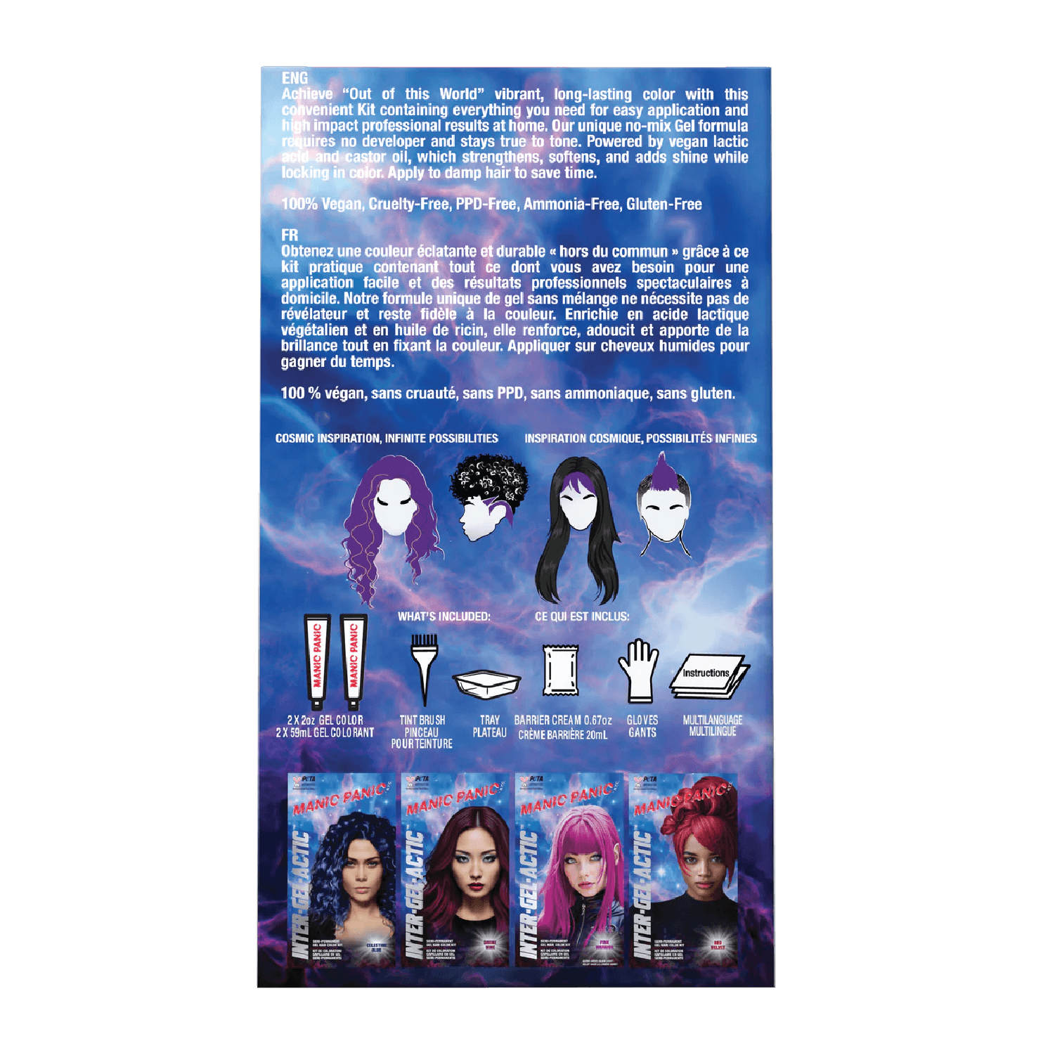 Manic Panic® Inter-GEL-actic™ Hair Color Kit - Love Power Purple™