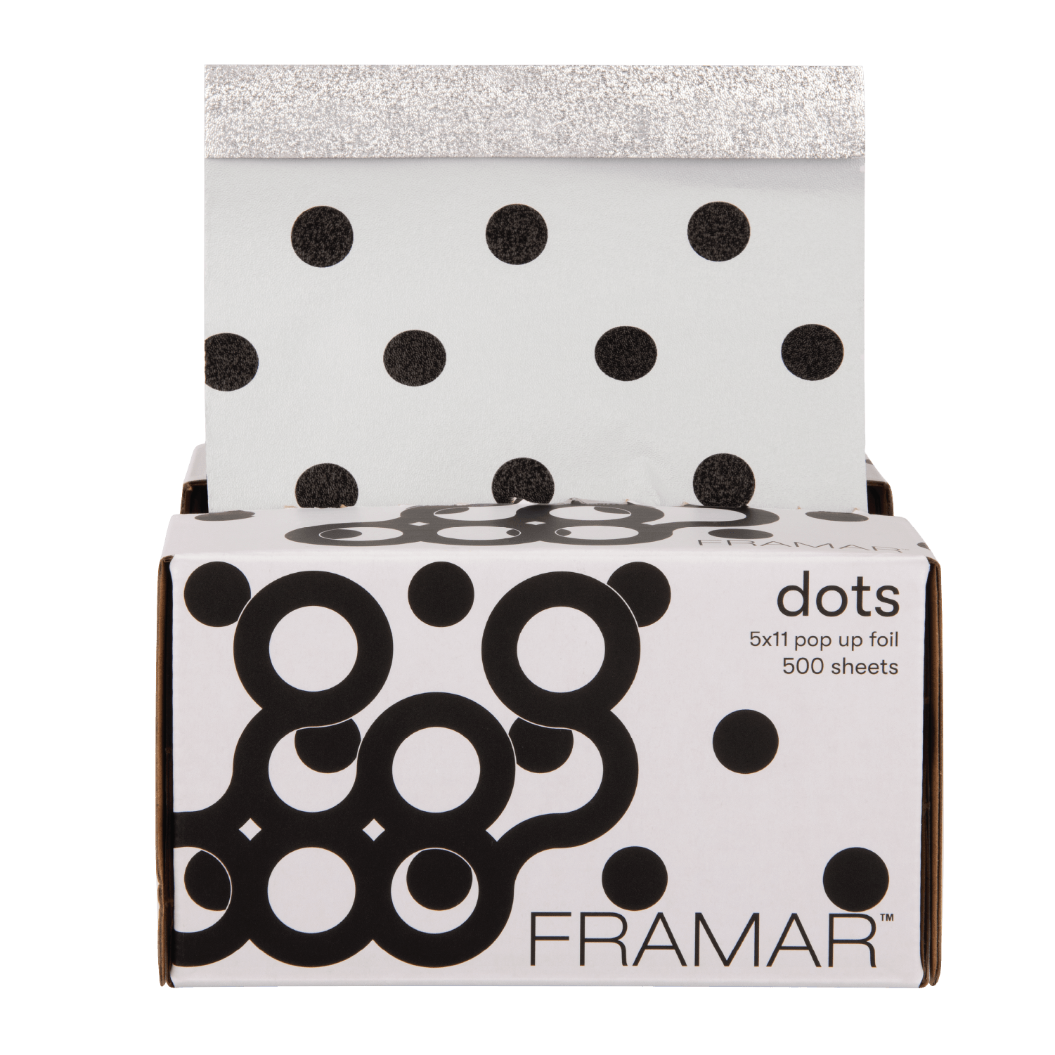 Framar Dots Black/White 5x11 Pop Ups 500 Sheets