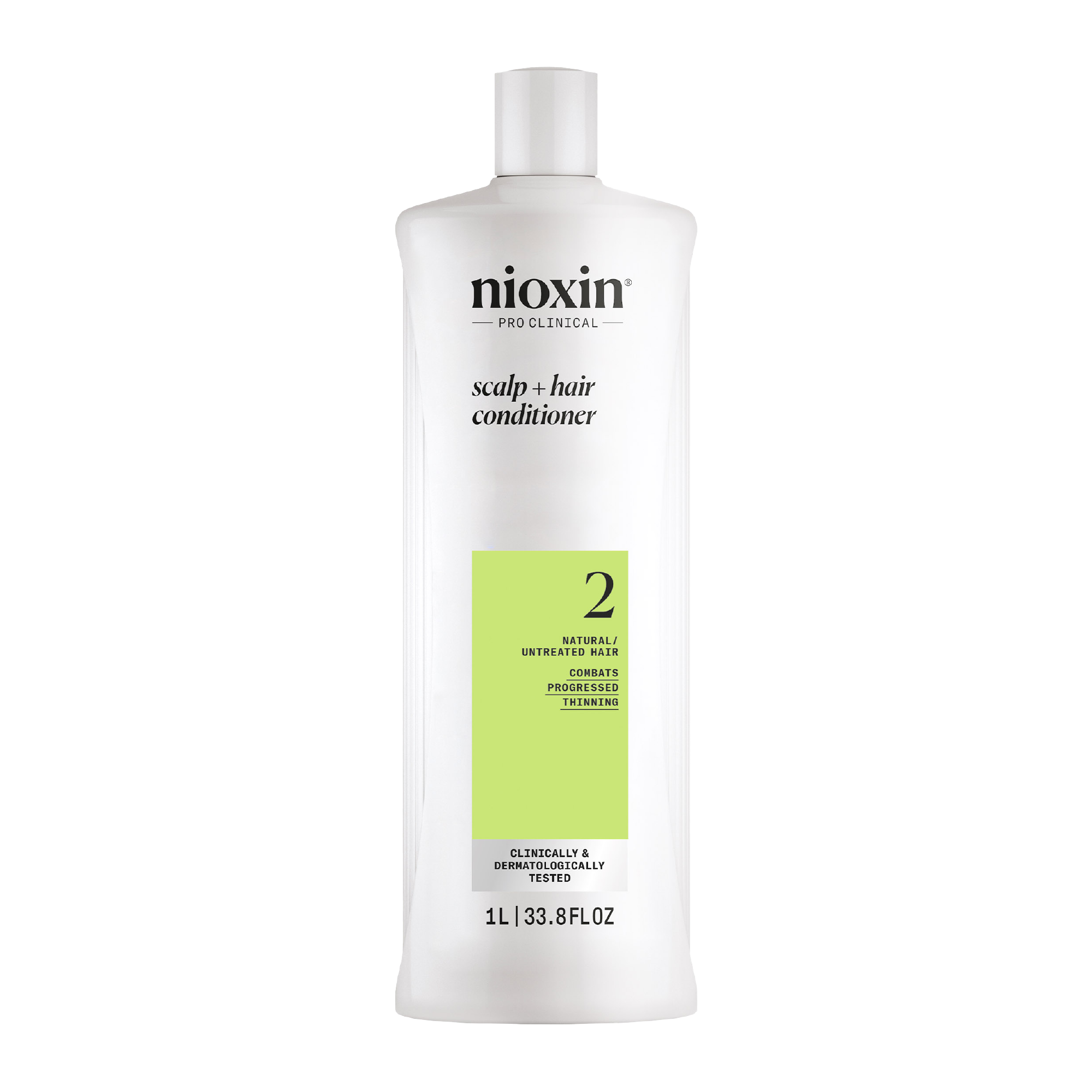 Nioxin System 2 Scalp + Hair Thickening Conditioner for Natural Hair with Progressed Thinning 1 Litre