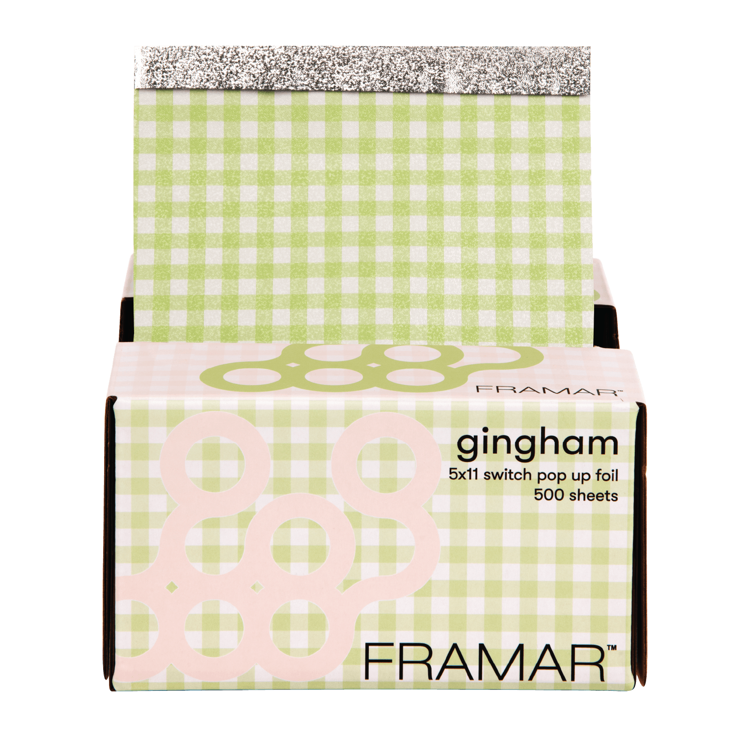 Framar Gingham Switch Pink/Green 5x11 Pop Ups 500 Sheets