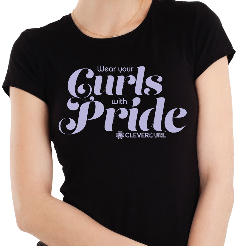 Clever Curls Womens Black Tshirt - Small