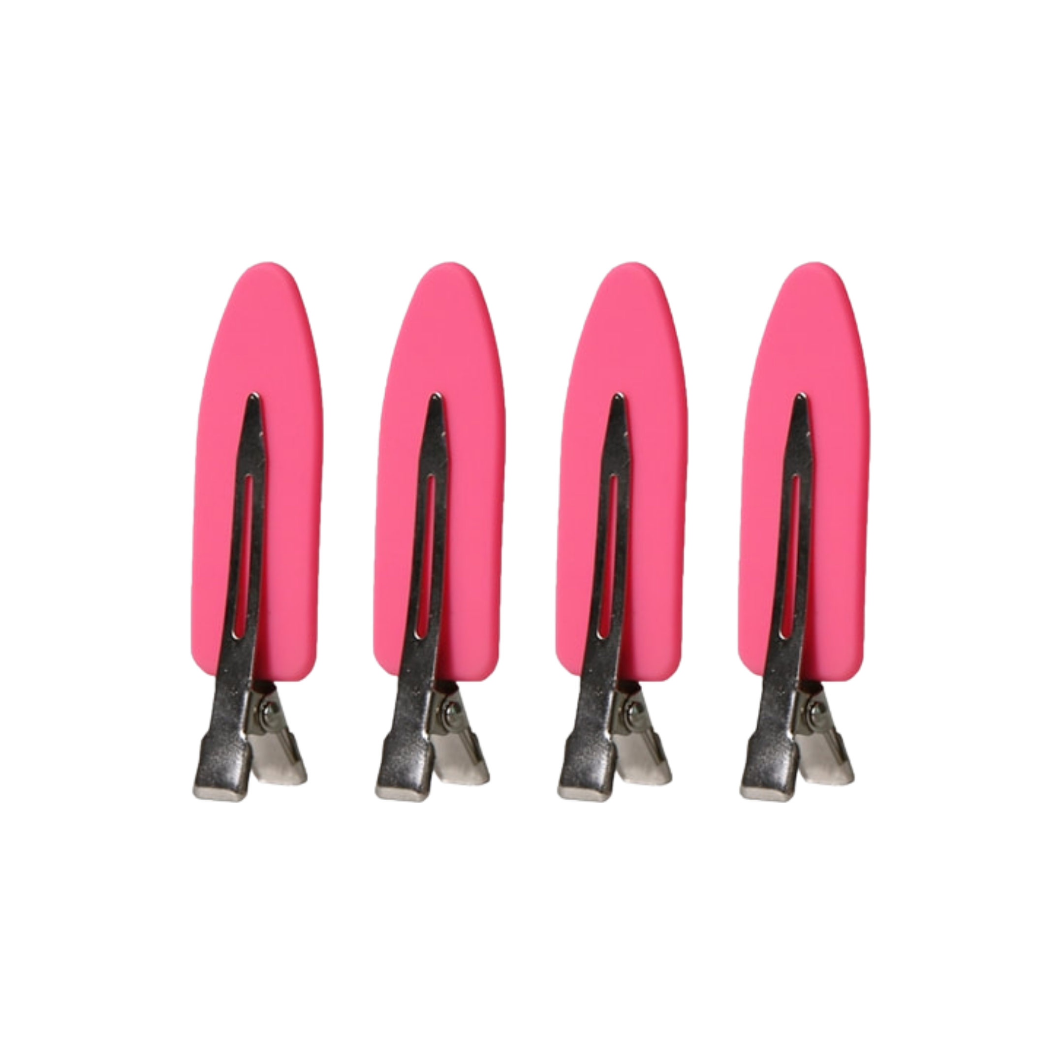 Creaseless Rubberised Pink Clips Pack of 4 – Southern Salon Supplies Trade