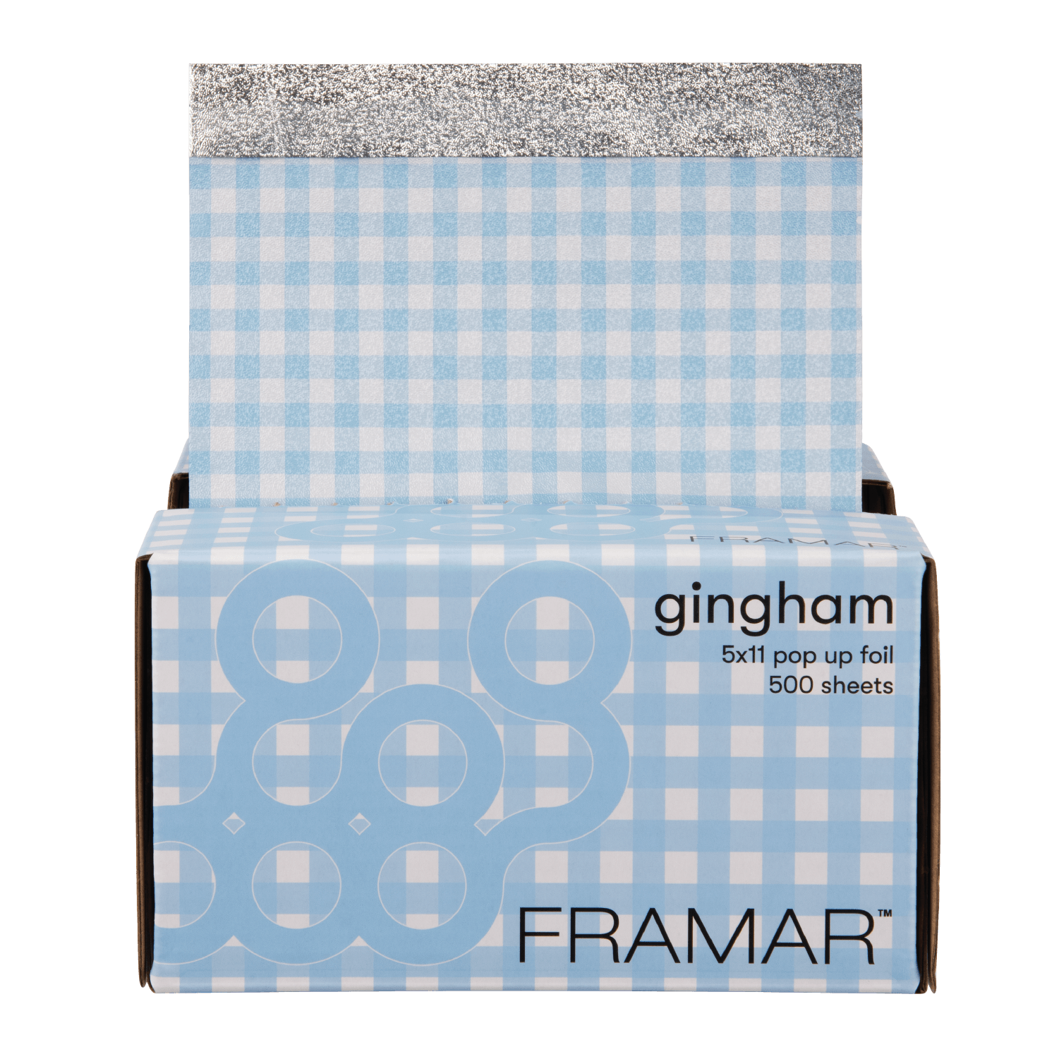Framar Gingham Blue 5x11 Pop Ups 500 Sheets