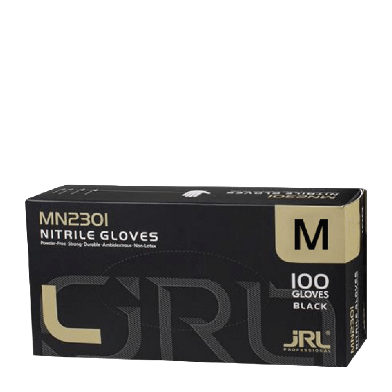 JRL Black Nitrile Gloves 100 - Medium