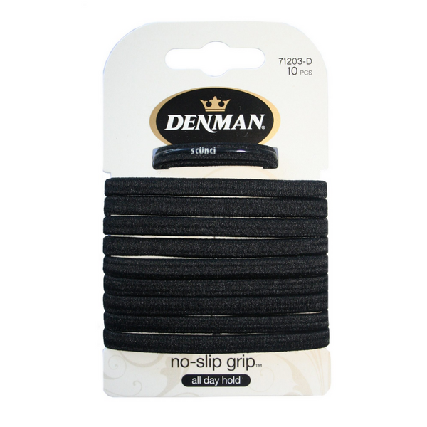 Denman No Slip Elastics Black (10)