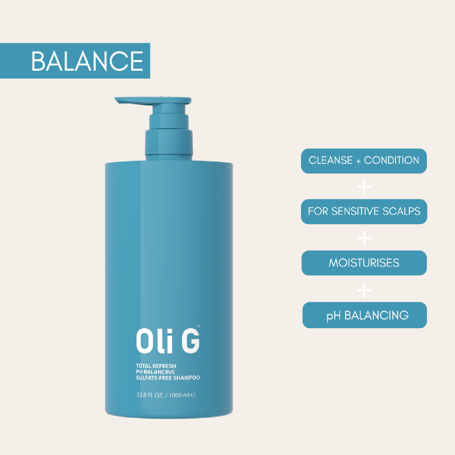 Oli G Total Refresh pH Balancing Shampoo 1 Litre