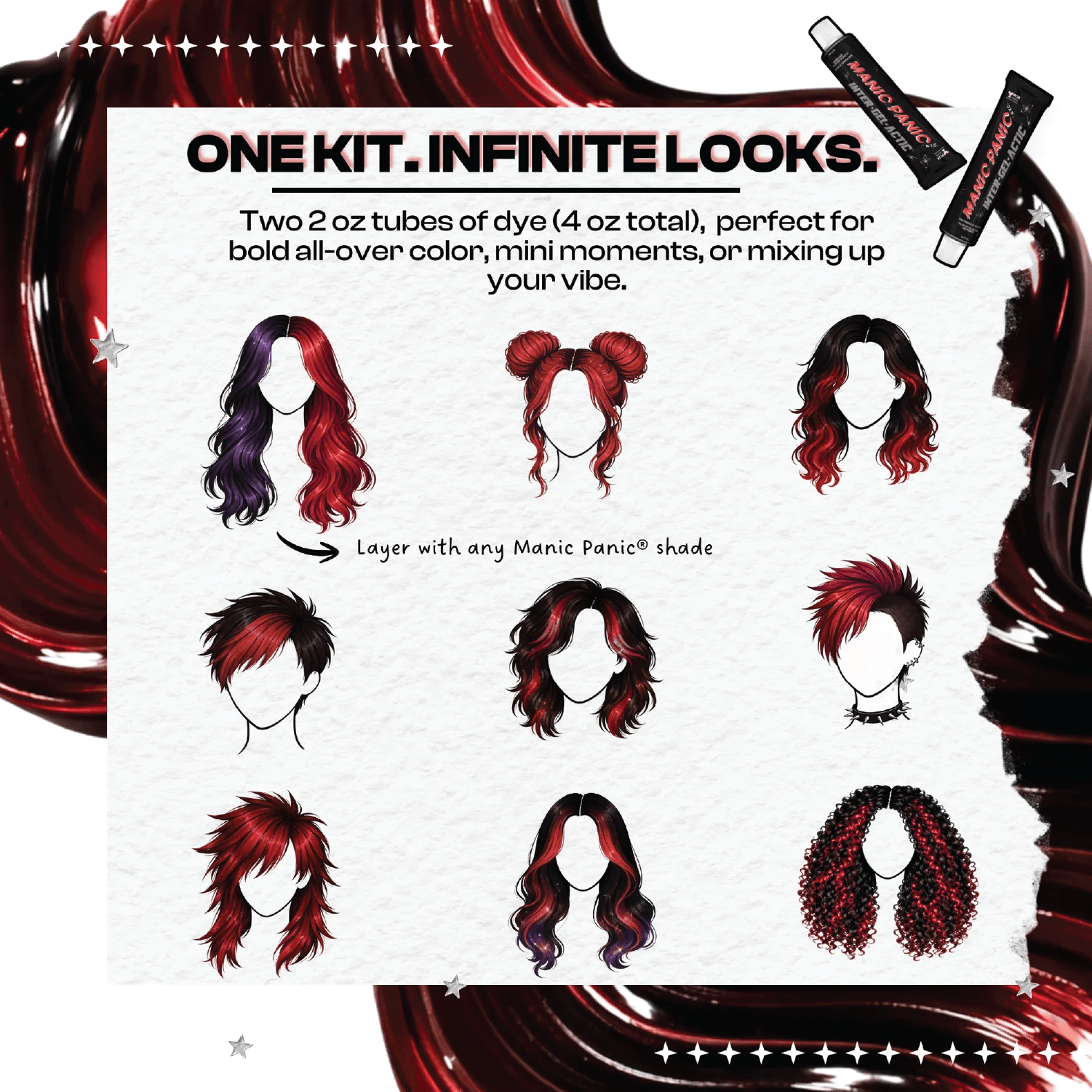 Manic Panic® Inter-GEL-actic™ Hair Color Kit - Divine Wine™