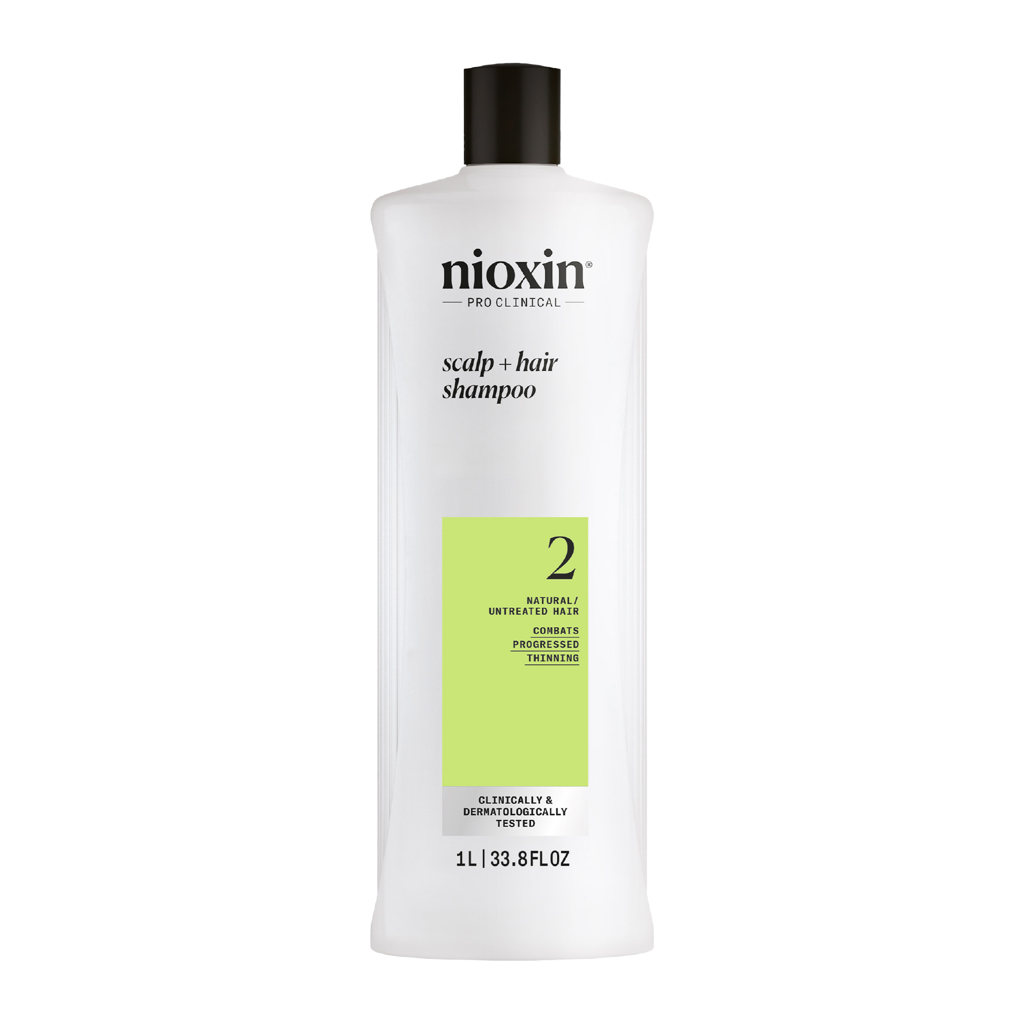 Nioxin System 2 Scalp + Hair Thickening Shampoo For Natural Hair with Progressed Thinning 1 Litre