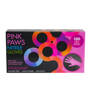 Framar Pink Paws Nitrile Gloves Large 100pc