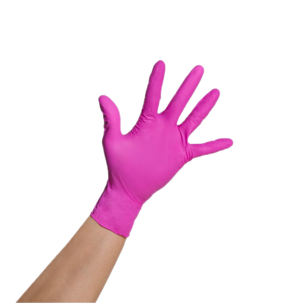 Framar Pink Paws Nitrile Gloves Large 100pc