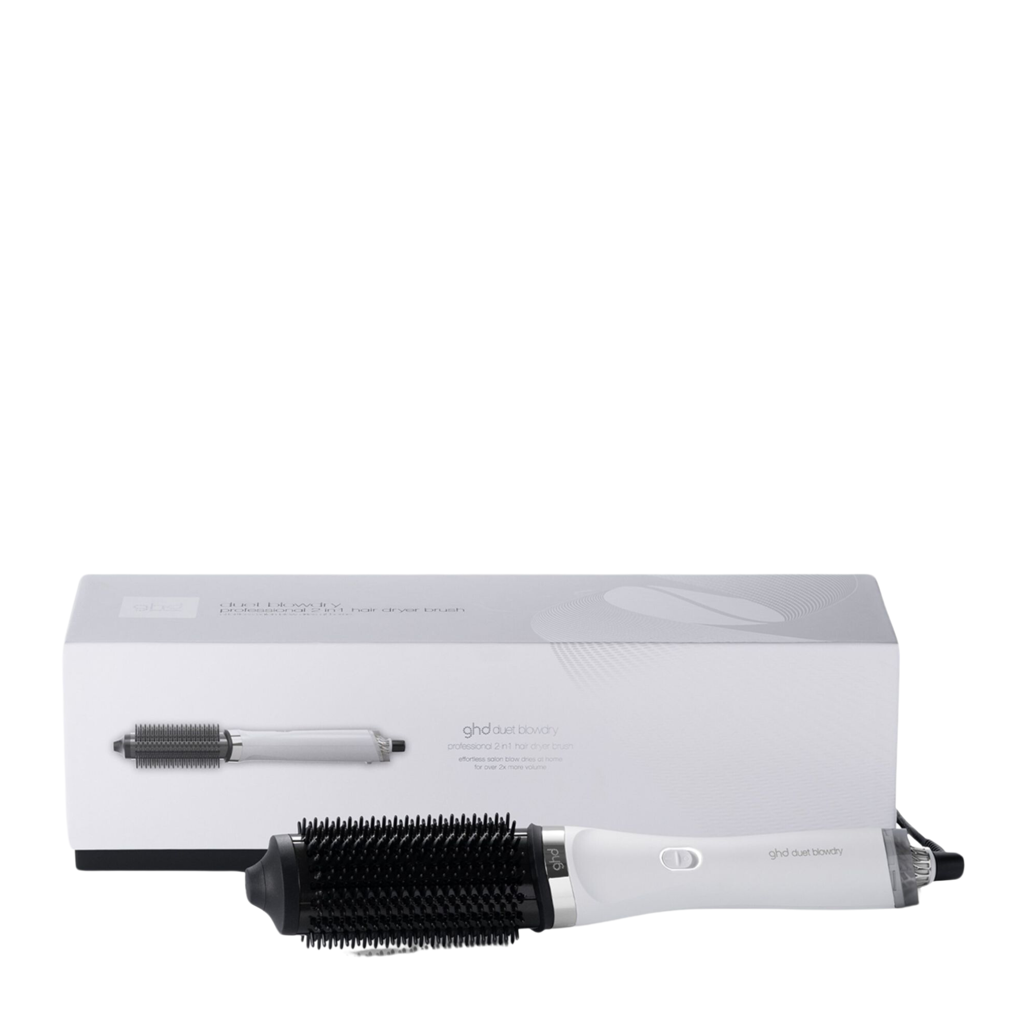 ghd Duet Blowdry Hair Dryer Brush - White