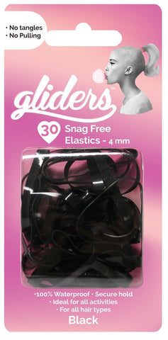 Snag Free Hair Elastic 30pc 4mm Black