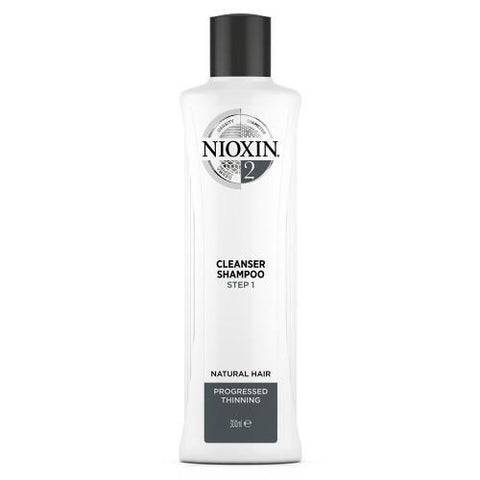 Nioxin System 2 Cleanser Shampoo 300ml For Natural Hair With Progressed Thinning *