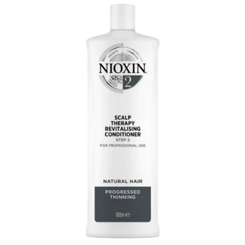 Nioxin System 2 Scalp Therapy Revitalising Conditioner 1 Litre For Natural Hair With Progressed Thinning *