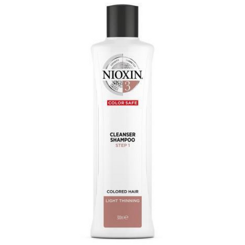 Nioxin System 3 Cleanser Shampoo 300ml For Coloured Hair With Light Thinning *