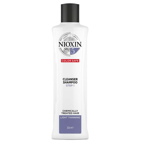 Nioxin System 5 Cleanser Shampoo 300ml For Chemically Treated Hair With Light Thinning *