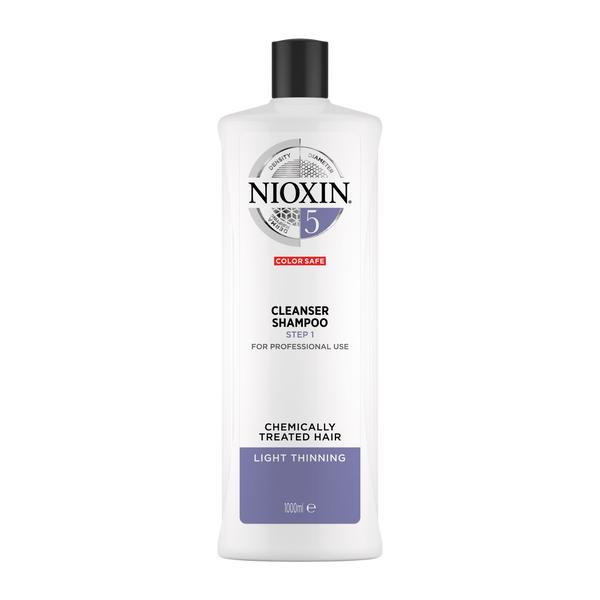 Nioxin System 5 Cleanser Shampoo 1 Litre For Chemically Treated Hair With Light Thinning *