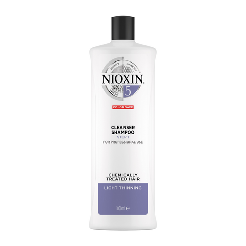 Nioxin System 5 Cleanser Shampoo 1 Litre For Chemically Treated Hair With Light Thinning *