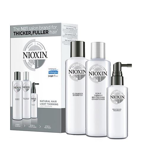 Nioxin System 1 Trial Kit For Natural Hair With Light Thinning *