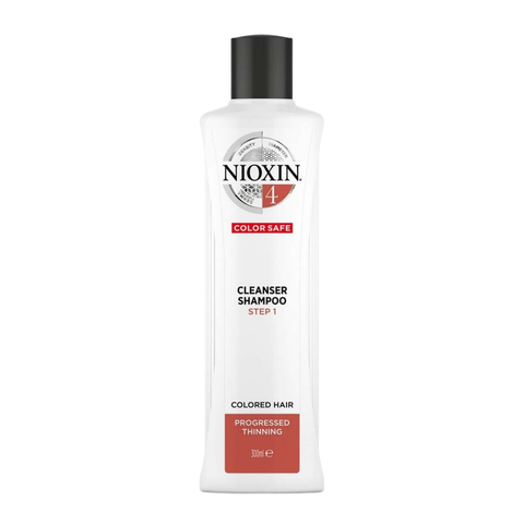 Nioxin System 4 Cleanser Shampoo 300ml For Coloured Hair With Progressed Thinning *