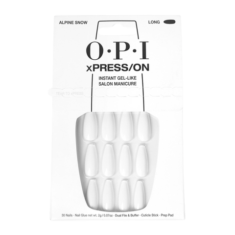 OPI xPRESS/ON Instant Gel-Like Salon Manicure - Alpine Snow - Long