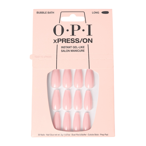 OPI xPRESS/ON Instant Gel-Like Salon Manicure - Bubble Bath - Long