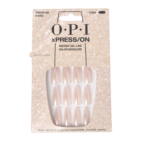 OPI xPRESS/ON Instant Gel-Like Salon Manicure - Throw Me a Kiss - Long