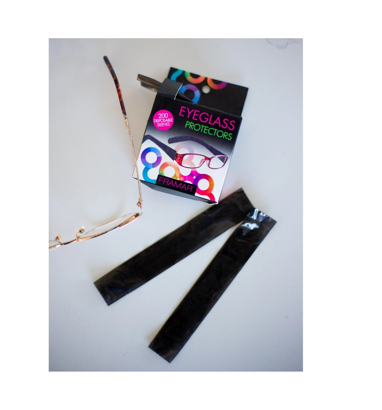 Framar Eyeglass Guards Black 200 Sleeves